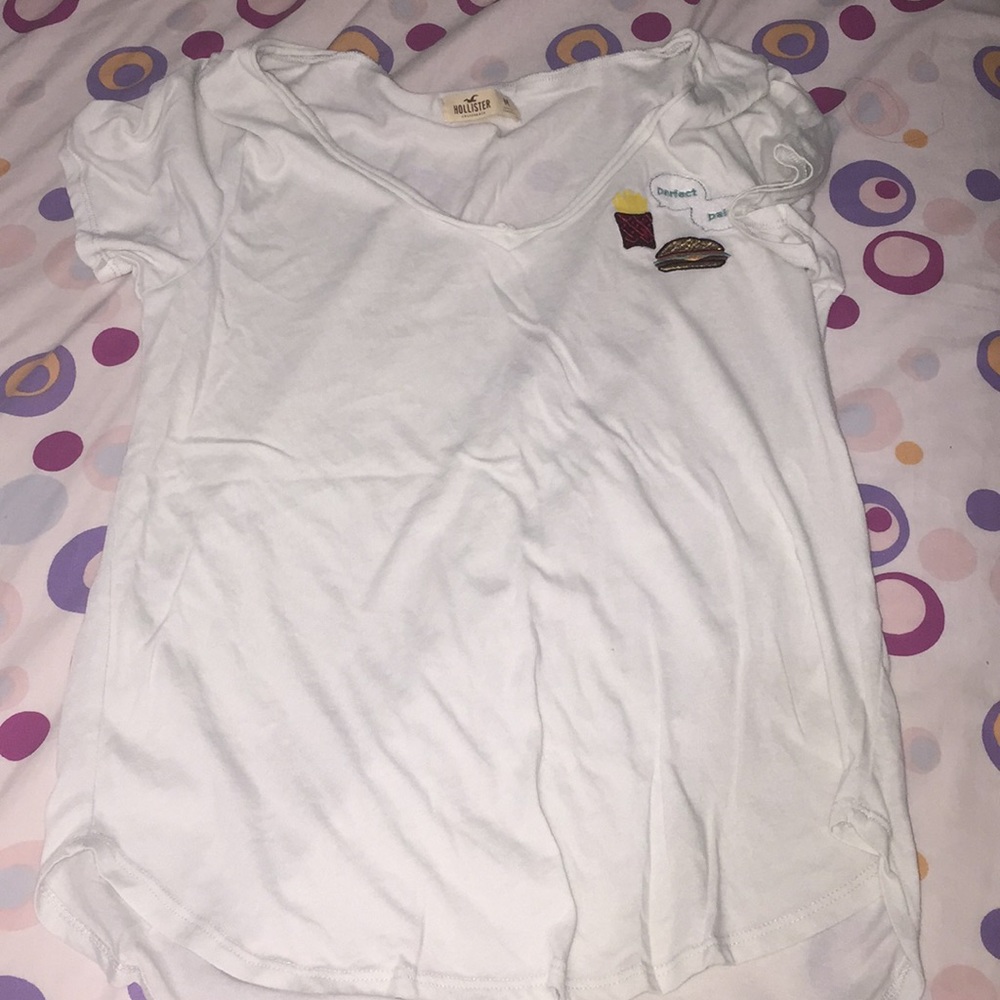 light blue hollister top with cute designs